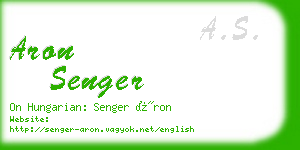 aron senger business card